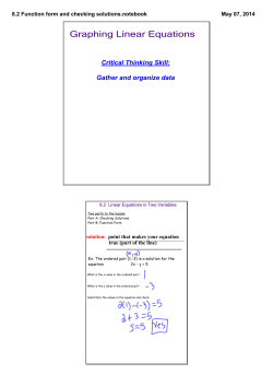 8.2 Function form and checking solutions.notebook