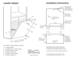 Laundry Hamper Installation Instructions