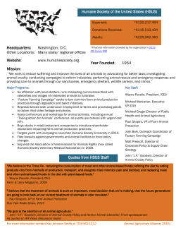 Humane Society of the United States (HSUS)