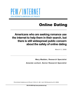 Online Dating - Pew Internet