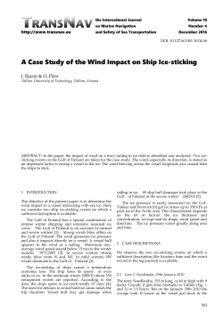 A Case Study of the Wind Impact on Ship Ice