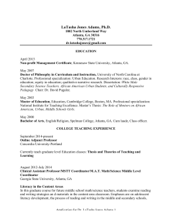 ConcordiaCV_Dr LaTasha_Adams.Fall2014