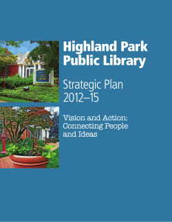 See our new strategic plan. - Highland Park Public Library