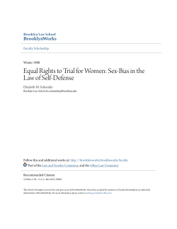 Equal Rights to Trial for Women: Sex-Bias in the