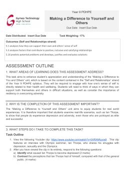 Making a Difference to Yourself and Others