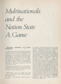Multinationals and the Nation
