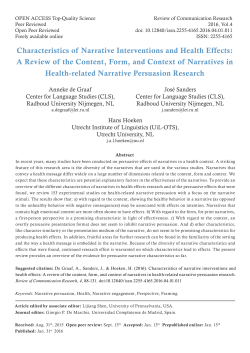 Characteristics of Narrative Interventions and Health Effects
