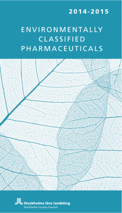 environmentally classified pharmaceuticals