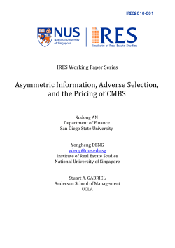 Asymmetric Information, Adverse Selection, and the Pricing of CMBS
