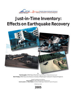 Just-in-Time Inventory: Effects on Earthquake Recovery