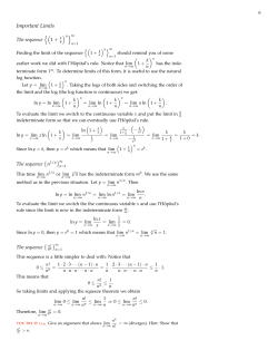 Class Notes Day 30. More on Sequences