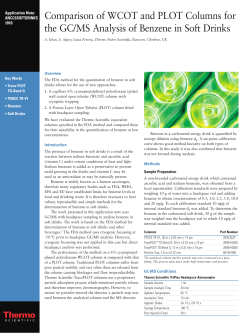 Comparison of WCOT and PLOT Columns for the GC/MS Analysis of