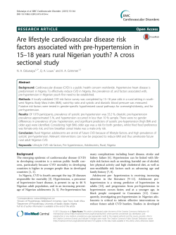 Are lifestyle cardiovascular disease risk factors