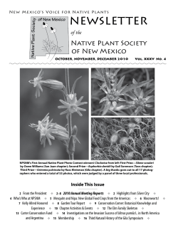 newsletter - Native Plant Society of New Mexico
