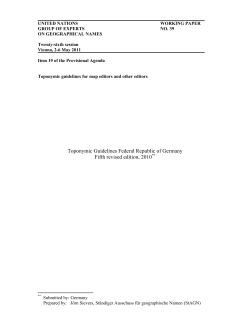 Toponymic Guidelines Federal Republic of Germany Fifth revised