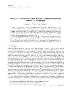 Bimodal gas accretion in the HORIZON-MareNostrum galaxy