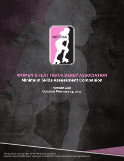 WFTDA Minimum Skills Assessment Companion