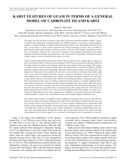 karst features of guam in terms of a general model of carbonate
