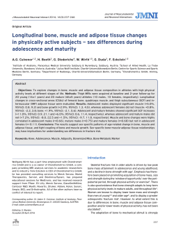 Longitudinal bone, muscle and adipose tissue changes in physically