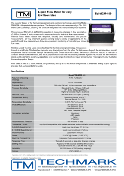 TM-MCM-109 Liquid Flow Meter for very low flow rates