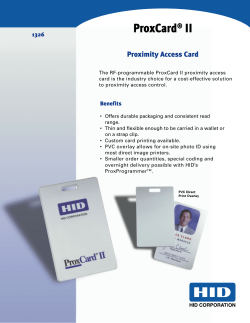 ProxCard II Data Sheet