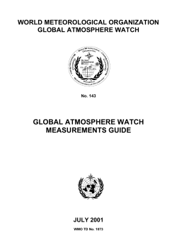 global atmosphere watch measurements guide