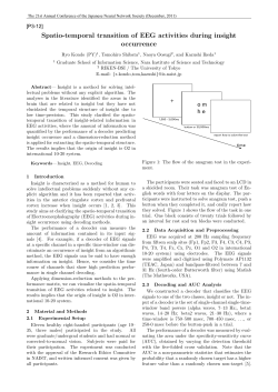 Spatio-temporal transition of EEG activities during insight occurrence