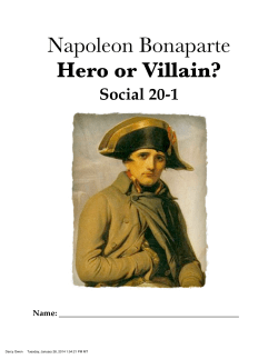 Napoleon Bonaparte Hero or Villain?