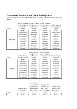 Overview of the Year 5 and Year 6 Spelling Packs