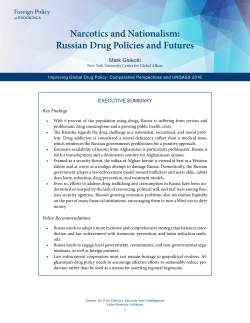 Narcotics and Nationalism: Russian Drug