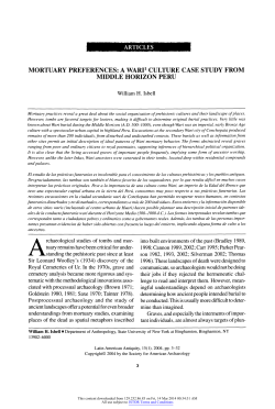 Mortuary Preferences: A Wari Culture Case Study from Middle