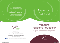 Managing Peripheral Neuropathy - Myeloma Foundation of Australia