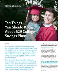 Ten Things you Should Know about 529 College Savings Plans