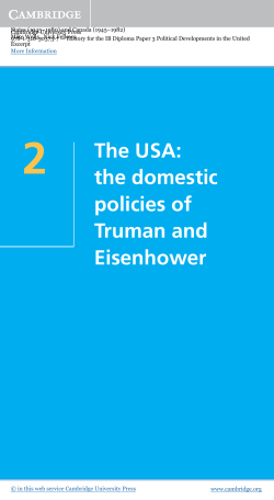 The USA: the domestic policies of Truman and - Beck-Shop