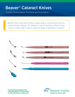 Beaver&reg; Cataract Knives - Labtician Ophthalmics, Inc