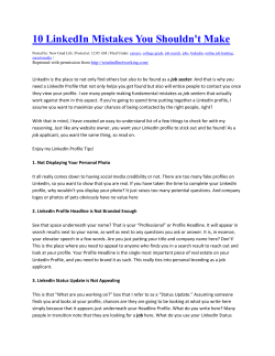 10 LinkedIn Mistakes You Shouldn`t Make