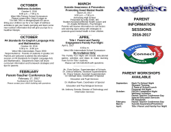 parent information sessions 2016