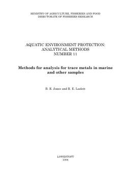 Methods for analysis of trace metals in marine and other