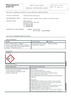 SODIUM HYDROXIDE, SOLID - coburn chemicals, inc.