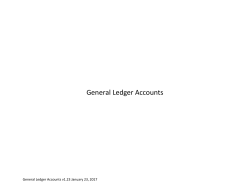 General Ledger Accounts