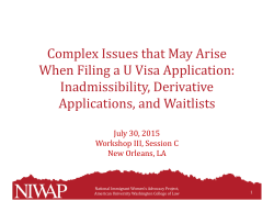 Complex Issues that May Arise When Filing a U