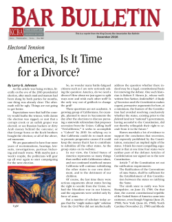 America, Is It Time for a Divorce?