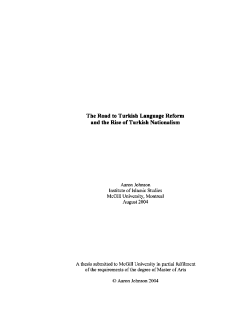 The Road to Turkish Language Reform and the