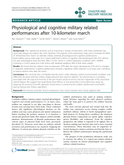 Physiological and cognitive military related performances after 10