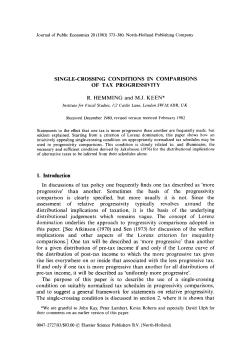 SINGLE-CROSSING CONDITIONS IN COMPARISONS OF TAX