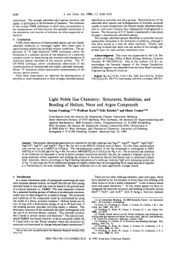 Light Noble Gas Chemistry: Structures