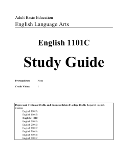 English 1101C Study Guide