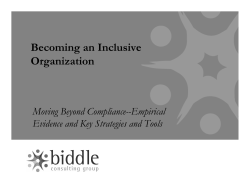 Becoming an Inclusive Organization