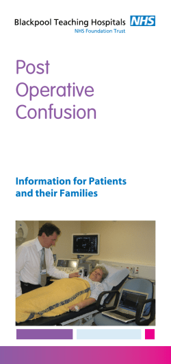 Post Operative Confusion
