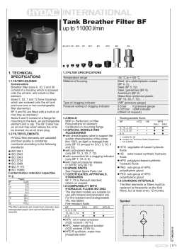 Tank Breather Filter BF
